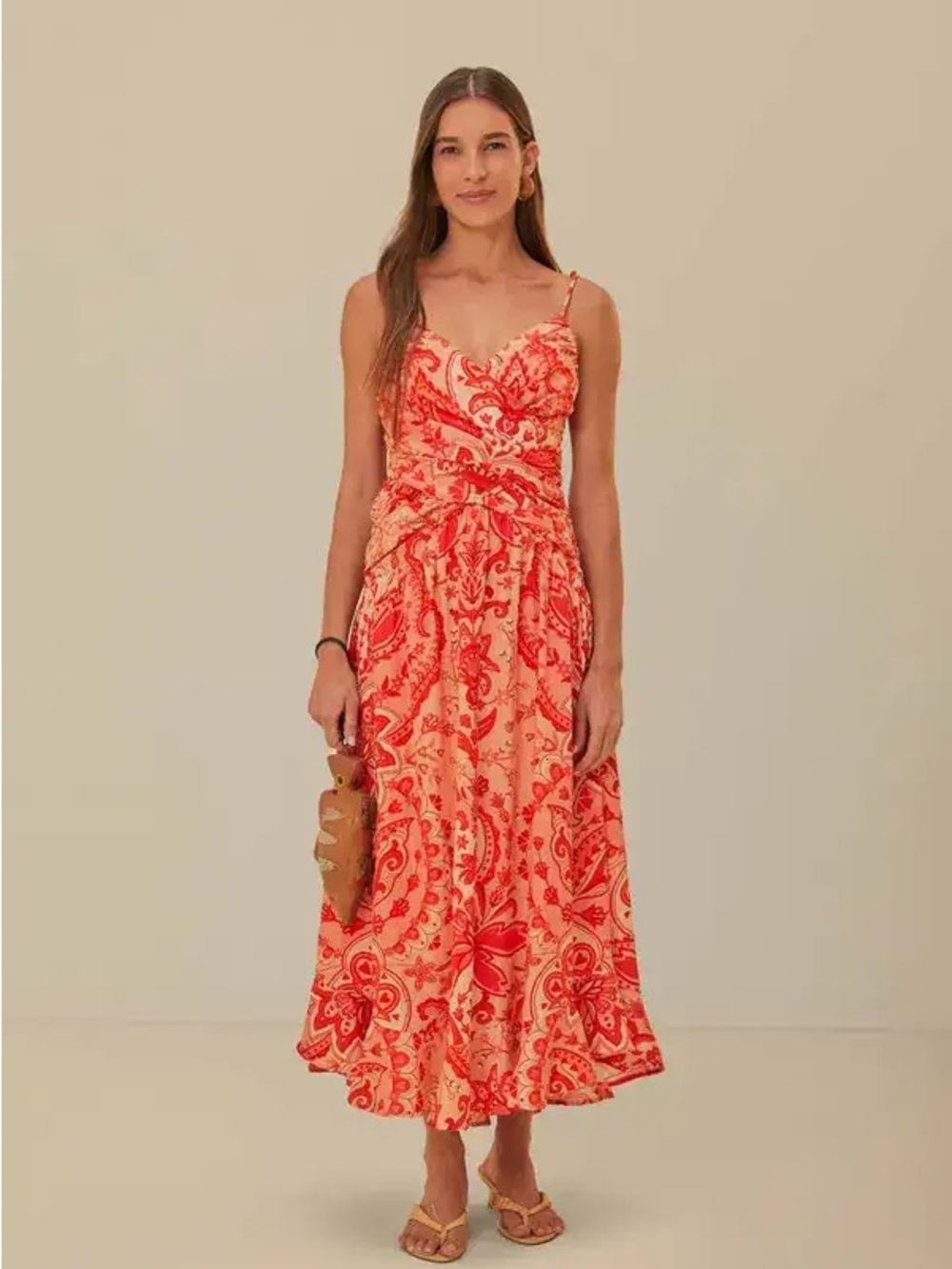 Farm Rio Jaipur Crossover Midi Dress msrp$270